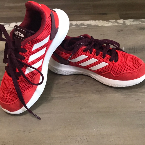 boys red adidas shoes